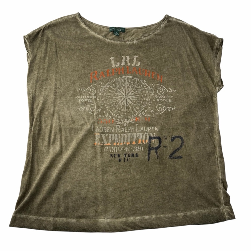 Lauren Ralph Lauren Olive Expedition Graphic Tee